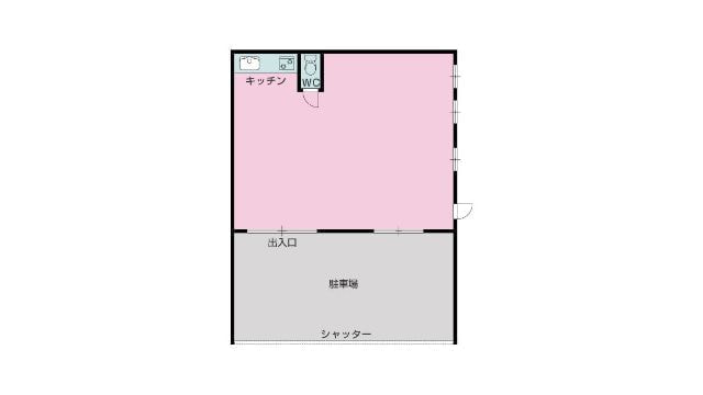 賃貸物件(事業用)沼津市平町・ケーオービル ワンフロア間取図