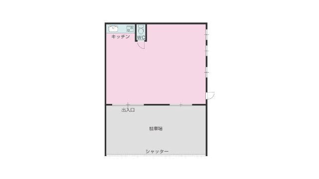 賃貸物件(事業用)沼津市平町・ケーオービル ワンフロア間取図