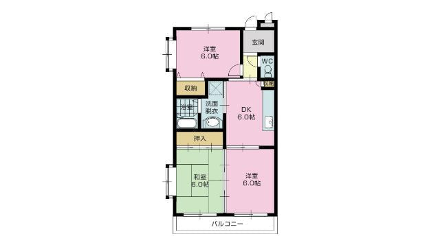 賃貸物件（住居用）キャロットハウス神田町　3DK　55.00m²