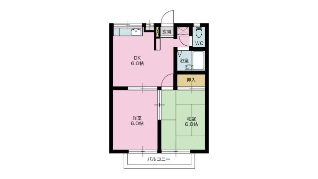 賃貸物件（住居用）エステートピアパストラル　2DK　37.19m²